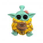 7'' Baby Yoda Head Silicone Water Pipe With Glass bowl - Image 5