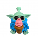 4.8'' Baby Yoda Silicone Water Pipe With Softy Ice cream - Image 4