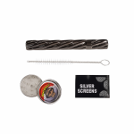  Glass Smoking Pipe Chillum One Hitter Kit With Screens Small Grinder Dry Herb - Image 3
