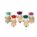 4'' Baby Yoda Silicone Hand Pipe With Replacement Glass - Image 4