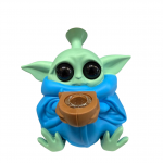 4.8'' Baby Yoda Silicone Water Pipe Assorted Solid  Colors  - Image 6