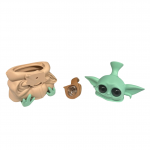 4.8'' Baby Yoda Silicone Water Pipe Assorted Solid  Colors  - Image 3