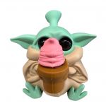 4.8'' Baby Yoda Silicone Water Pipe With Softy Ice cream - Image 5