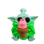 4.8'' Baby Yoda Silicone Water Pipe With Softy Ice cream - Image 6