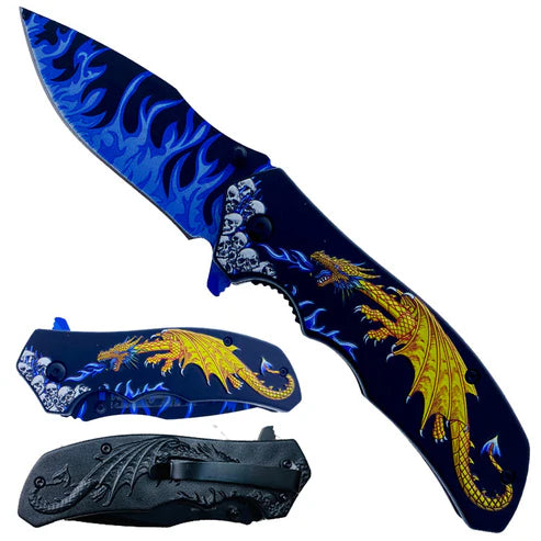 3" Blue Blade / Blue Dragon Handle