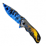 3" Blue Blade / Gold Dragon Handle - Image 2