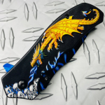 3" Blue Blade / Gold Dragon Handle - Image 4
