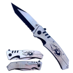 3" Silver w Black Trim Spider Handle & Blade - Image 2