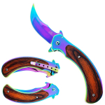 3" Rainbow Blade / Wood Handle - Image 3
