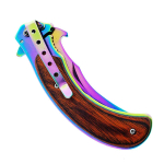 3" Rainbow Blade / Wood Handle - Image 2