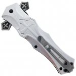 4" Black Blade / Silver Cross Handle - Image 3