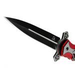 4" Black Blade / Red Cross Handle - Image 5
