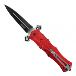 4" Black Blade / Red Cross Handle - Image 3