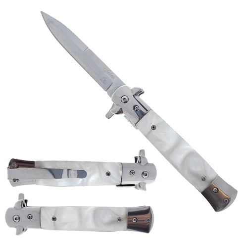 KS6008BWT.jpg 3 3/4" Black Blade / White Acrylic Handle - Image 1