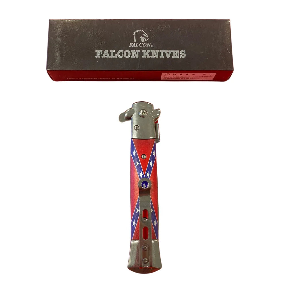 4" Silver Blade/ Confederate Flag Handle