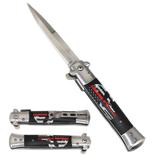 4" Silver Blade / Skull Handle