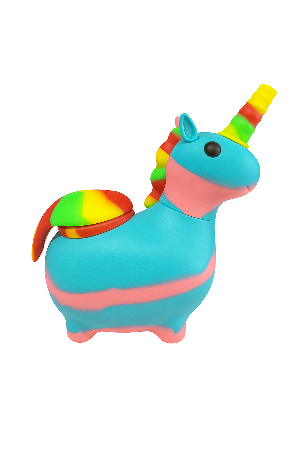 Unicorn Water Pipe with Glass Bowl Glass Pipe Silicone Pipe 