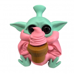 4.8'' Baby Yoda Silicone Water Pipe With Softy Ice cream - Image 3