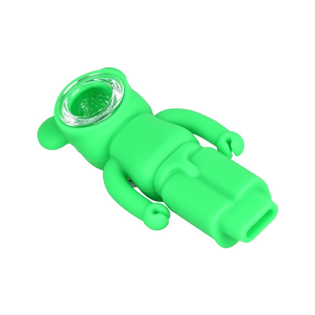 Silicone Violent bear hand pipe W/ glass bowl-Assorted