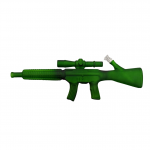 24" Colored AR-15 Electroplated Glass Bong with Display Stand