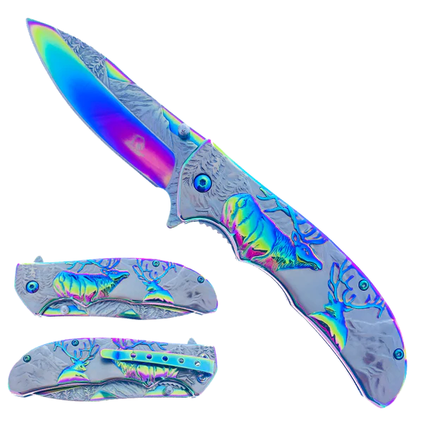 3.5 “ Rainbow Blade/ Rainbow Handle w De