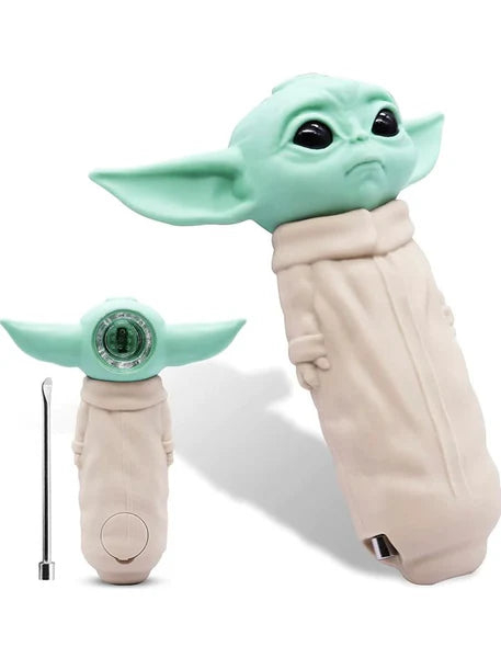 Grogu Baby Yoda Silicone Smoking Pipes